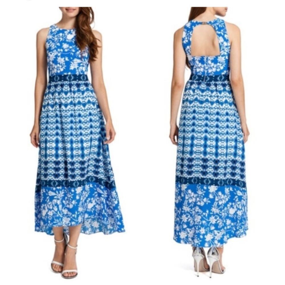 Cynthia Steffe Sydney Sleeveless Patterned Hi Lo Maxi Dress Dress Size 6